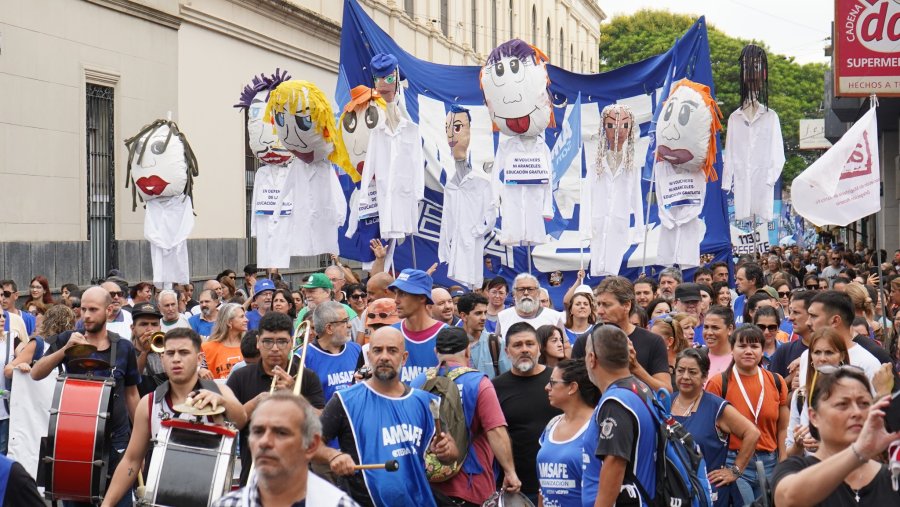 La movilización de docentes en Santa Fe