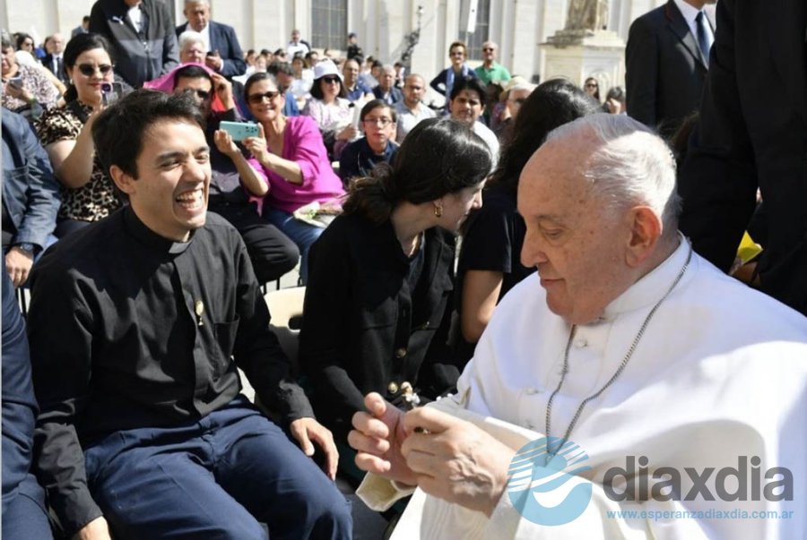 Inmensa alegría de Federico por el momento vivido con Francisco
