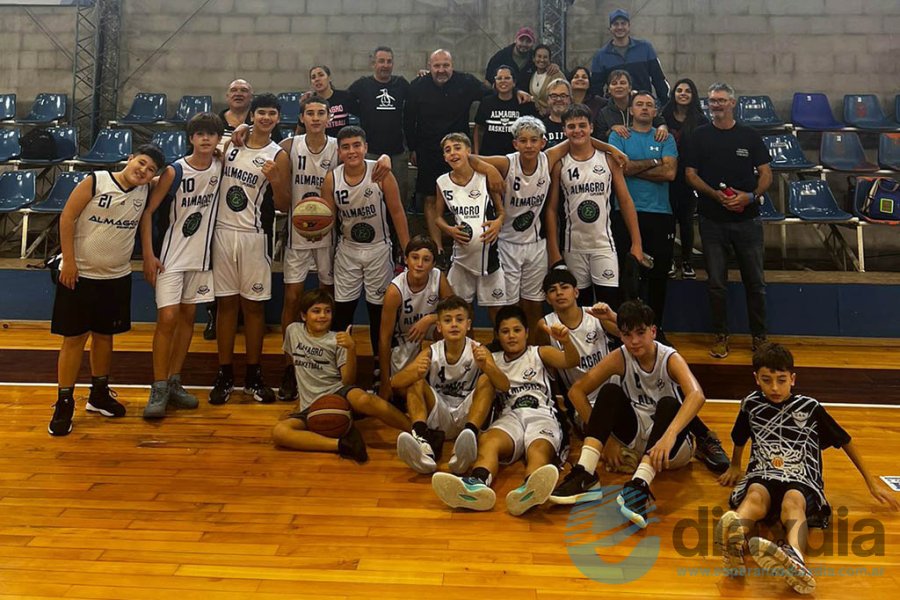 Festejo de los U13 en Santo Tomé