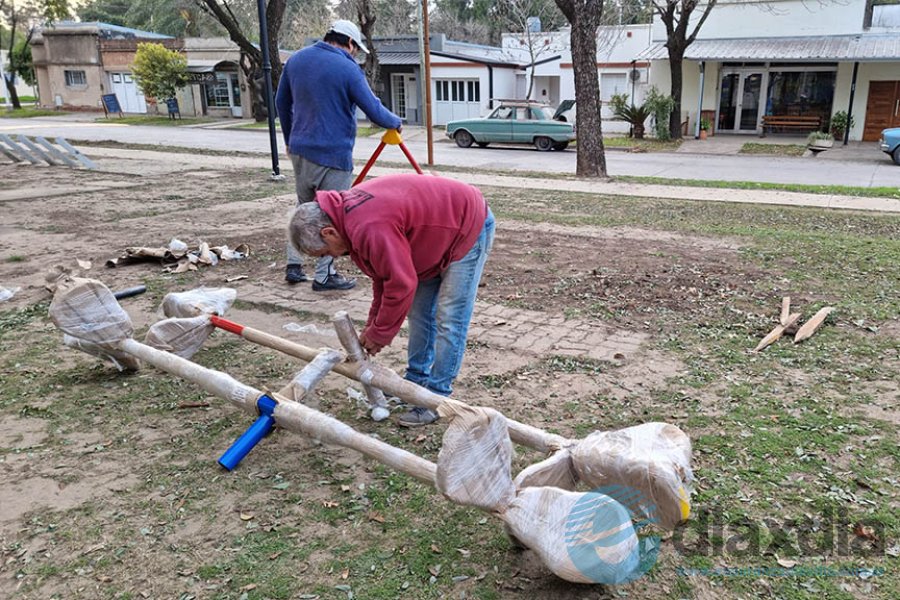 Instalaron nuevos juegos en la plaza del Norte