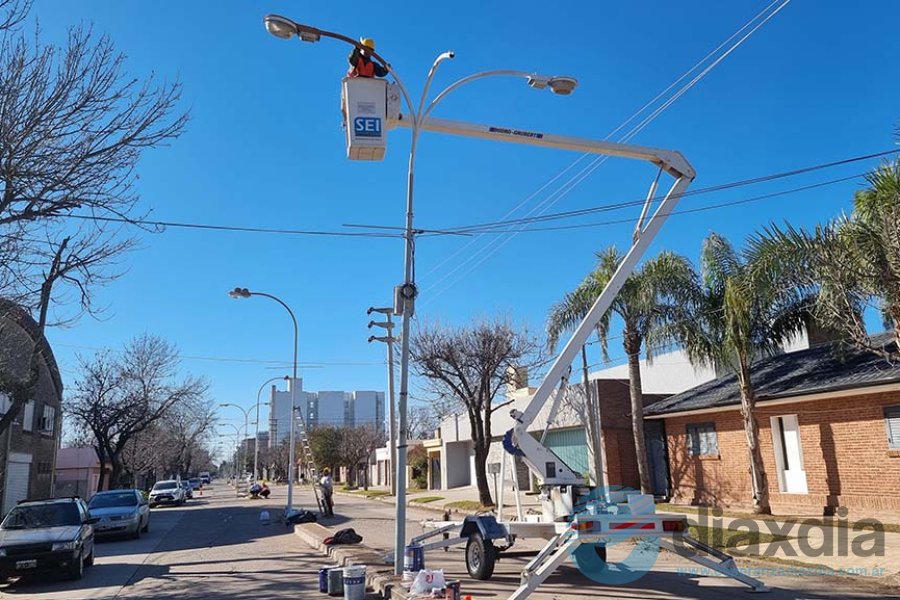Trabajos en columnas de iluminación