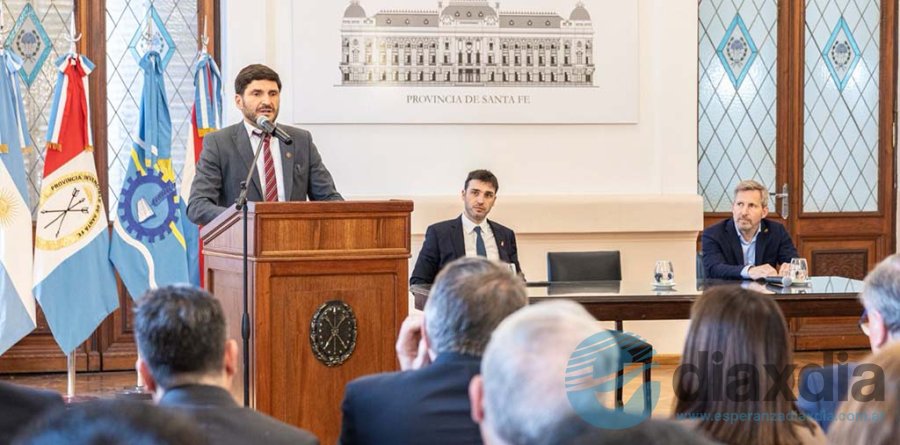 Pullaro, Torres y Frigerio - Foto Gobernación