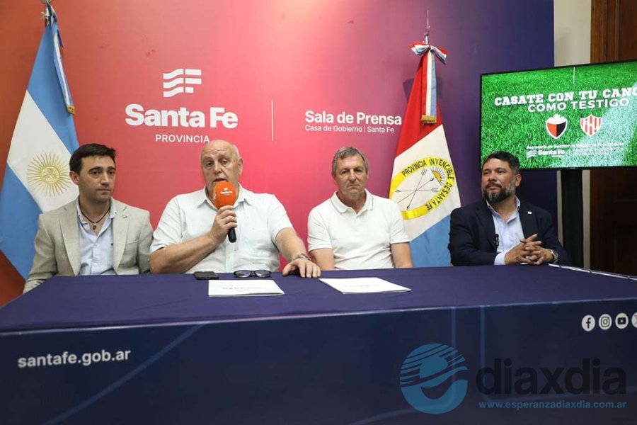 Los presidentes de Unión y Colón en el anuncio