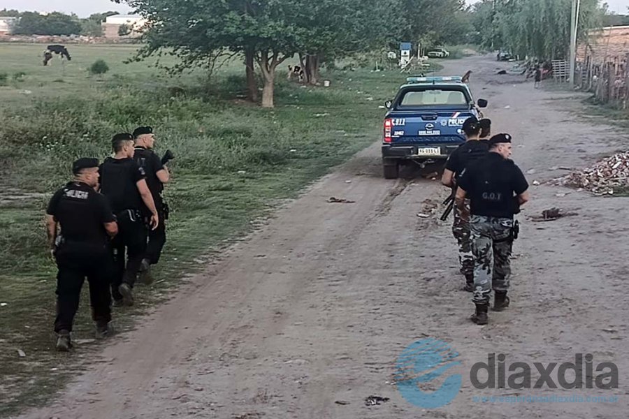 Operativo en uno de los asentamientos