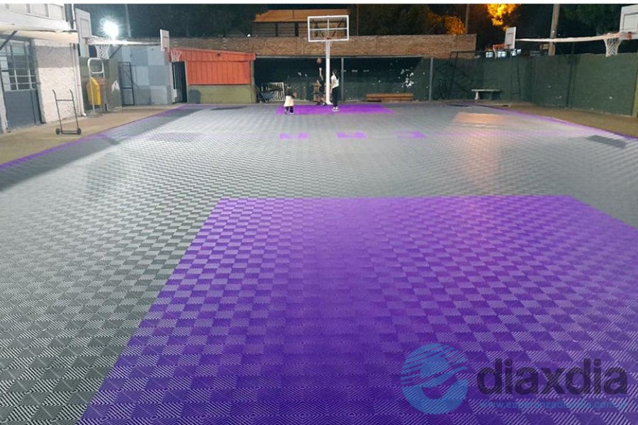 El nuevo piso de la cancha externa de Almagro