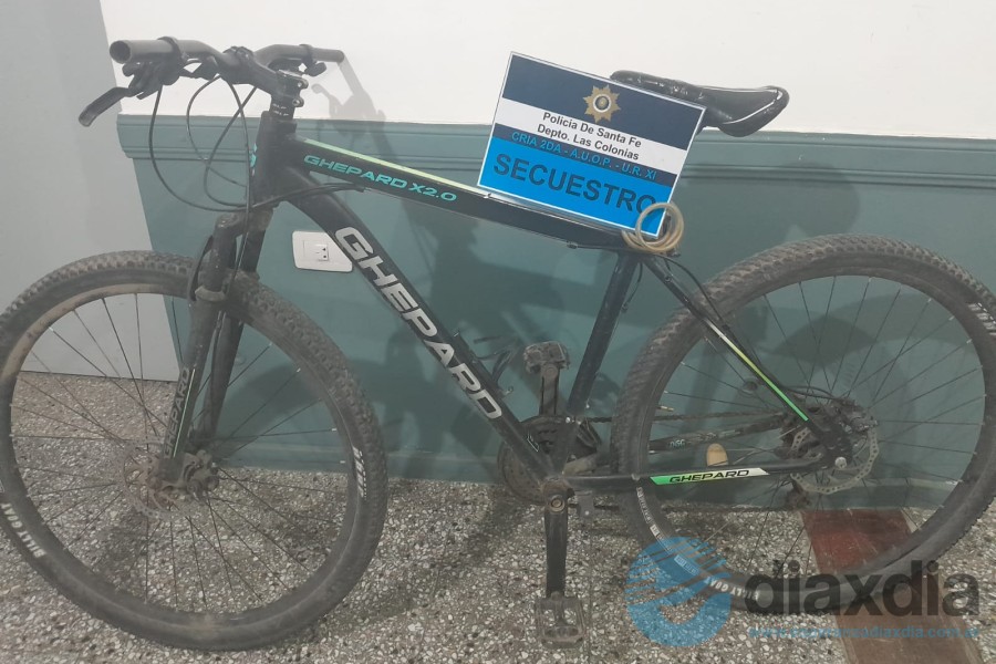 La bicicleta recuperada en San Carlos