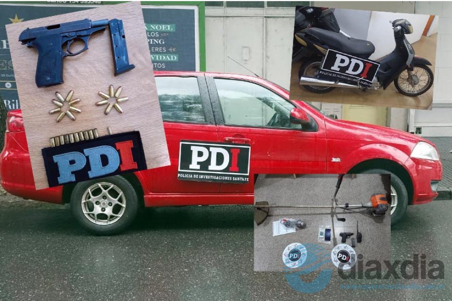 Elementos secuestrados por la policia