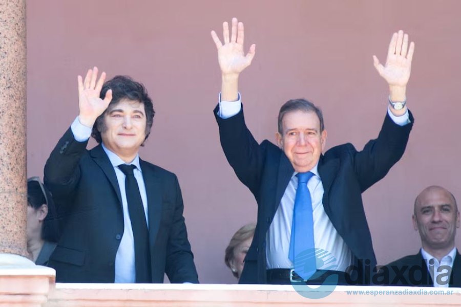 Milei y González Urrutia en Casa Rosada