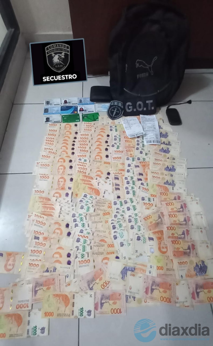 El secuestro realizado por personal policial - Foto URXI Las Colonias