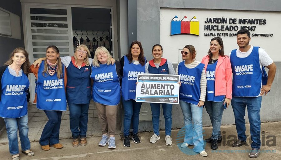 Una de las jornadas de protesta de Amsafe en 2024 - RRSS Amsafe