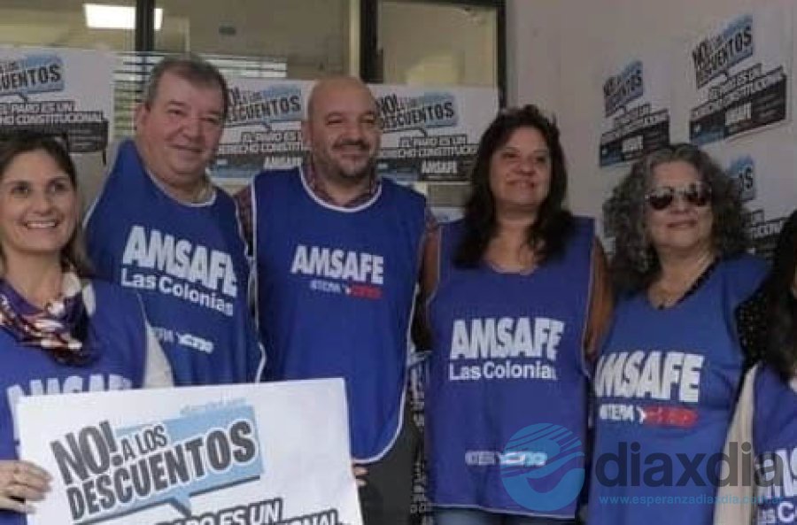 El titular de AMSAFE provincial y la titular de AMSAFE Las Colonias