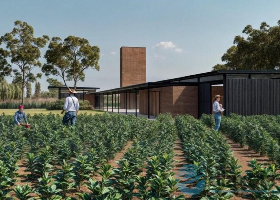 Modelo de vivienda para una producción ecológica, adaptada para la subsistencia de una familia según sus formas de vivir.