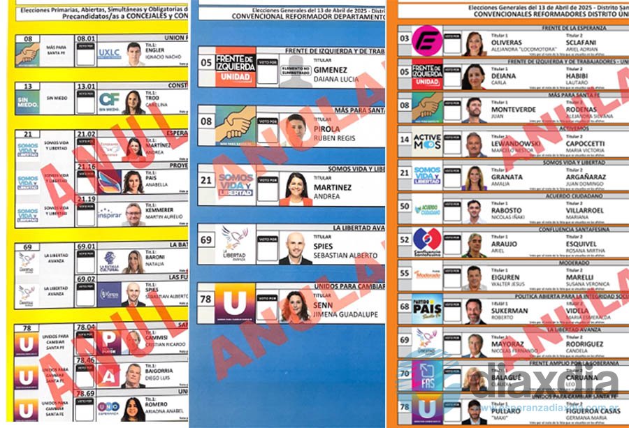 Las boletas que encontrarán los esperancinos en las urnas