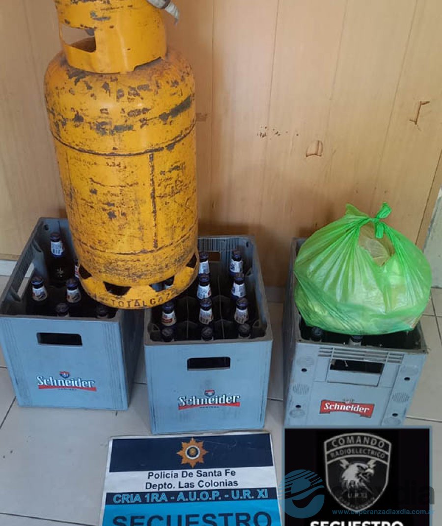 Los elementos recuperados tras el robo en un predio de barrio Sur - Foto URXI Las Colonias