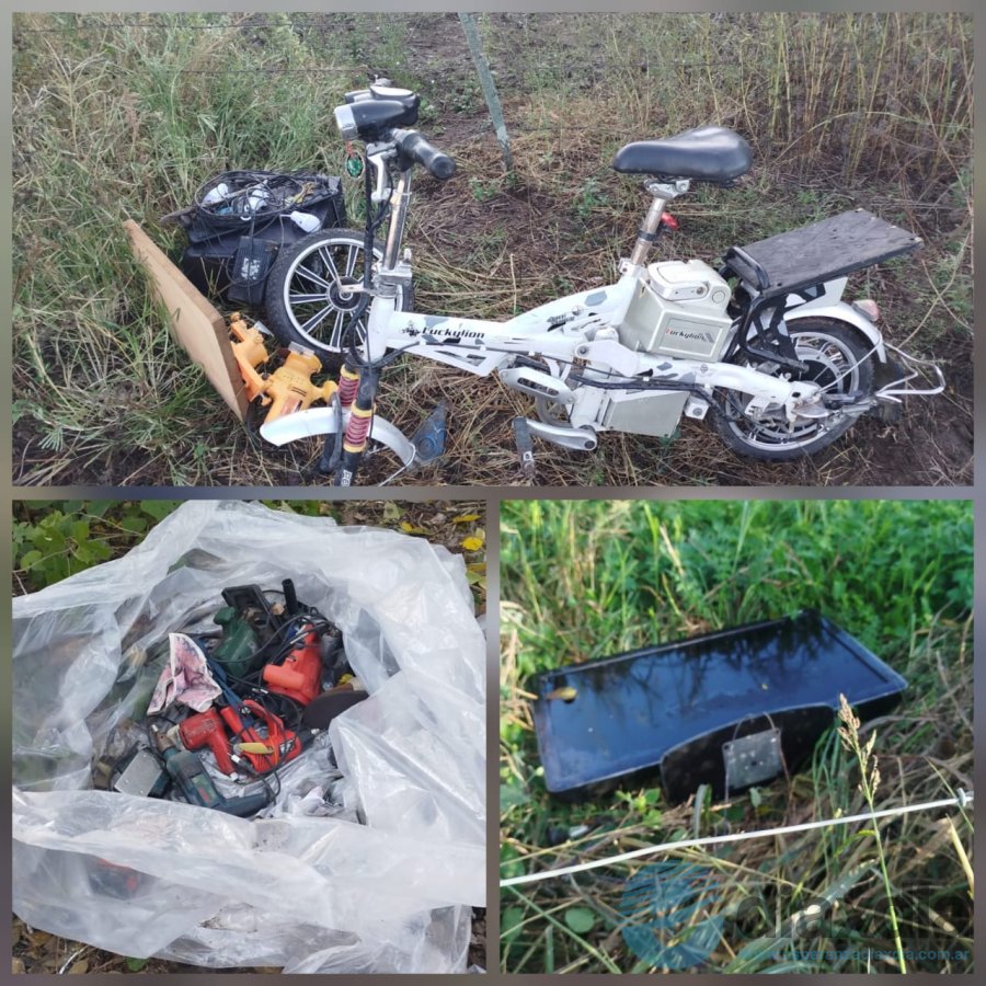 Elementos recuperados tras el operativo policial - Foto URXI Las Colonias