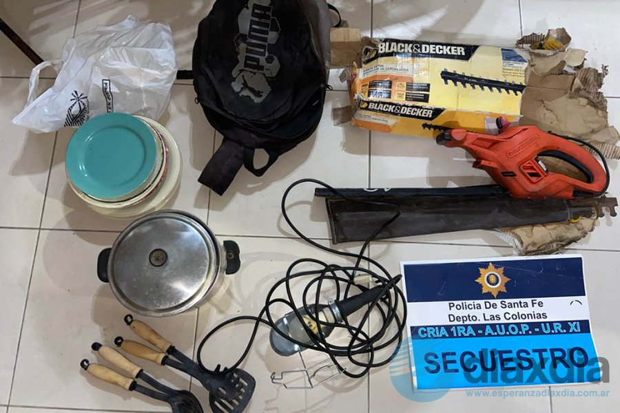 Los elementos recuperados por la policía