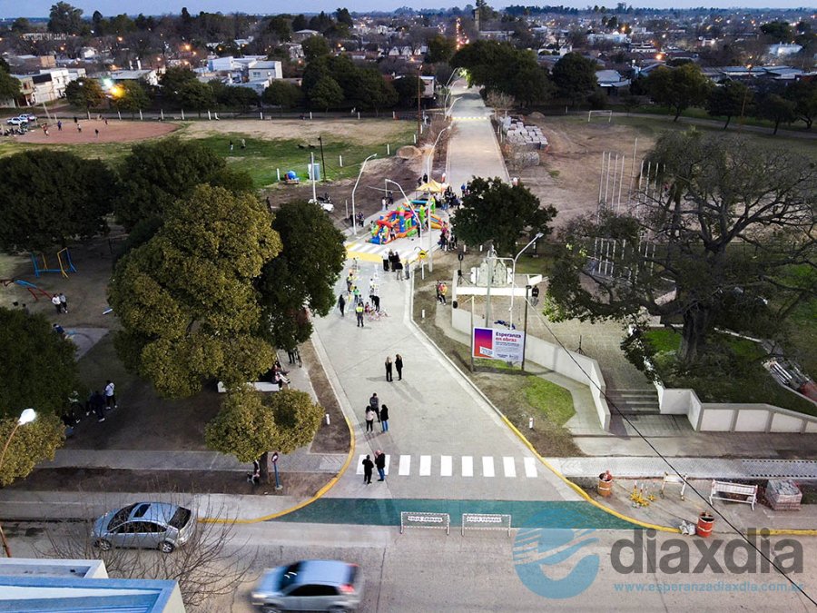 La obra de articulado en toda su extensión - Prensa Municipalidad de Esperanza