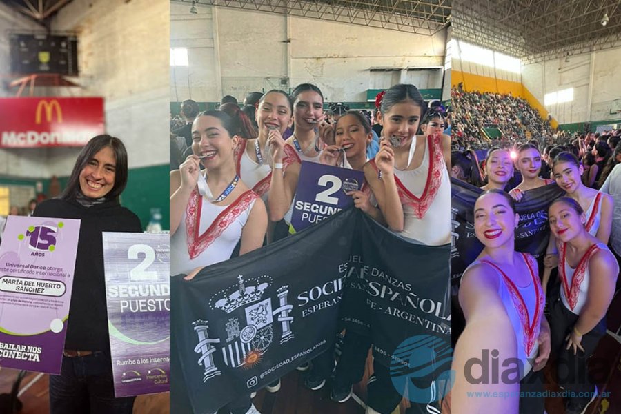 La instructora y las bailarinas en el festival