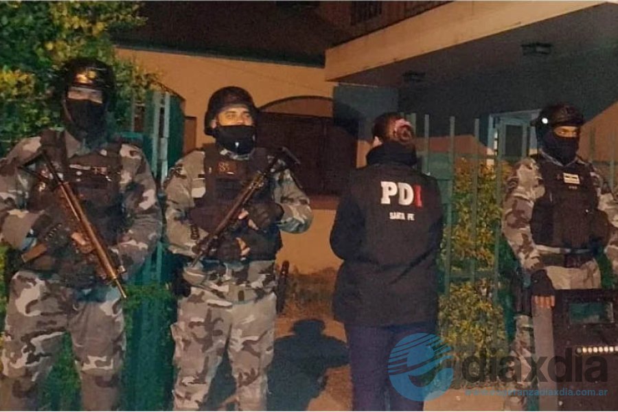 Uno de los allanamientos realizados por PDI