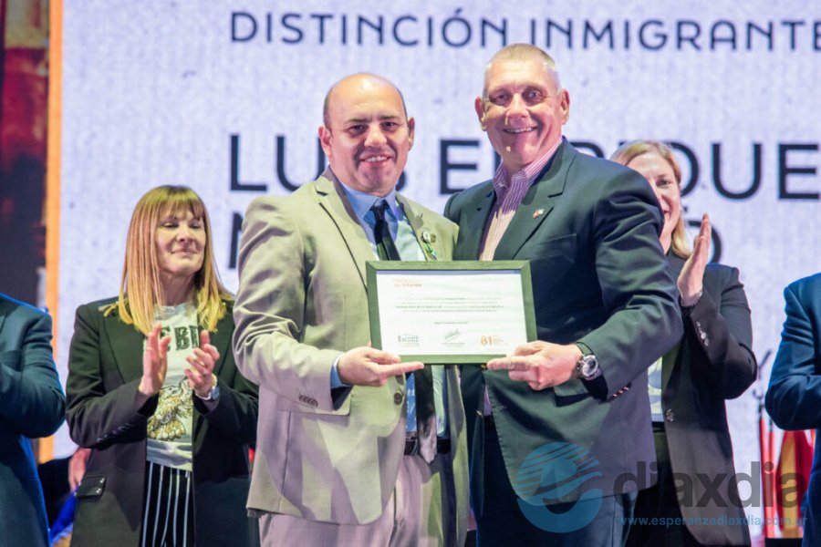 Luis Megevand elegido para el reconocimiento desde la Asociación Suiza Guillermo Tell - Foto Prensa Municipalidad de Esperanza