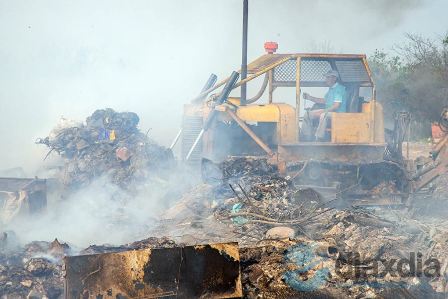 El basural privado incendiado en barrio Norte - Prensa Municipalidad