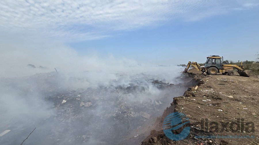 El basural privado incendiado en barrio Norte - Prensa Municipalidad