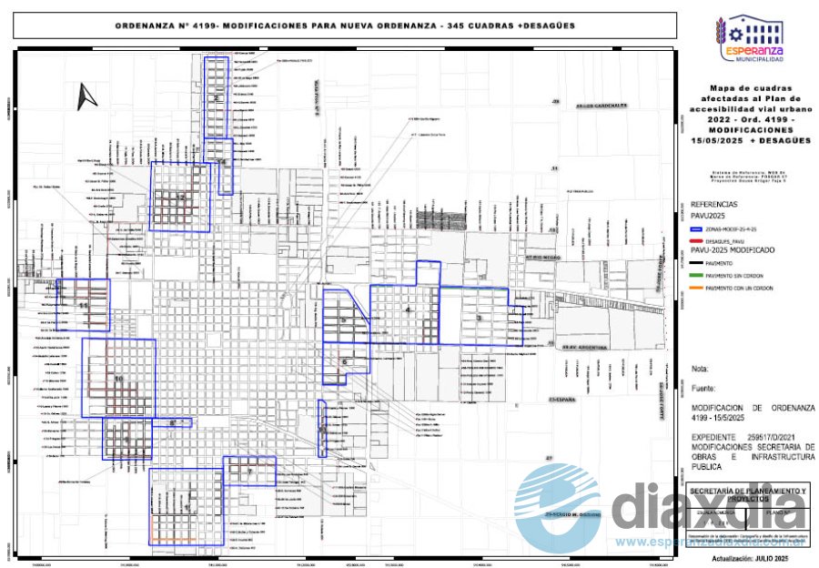 Las zonas donde se realizará la obra municipal que pagarán los vecinos