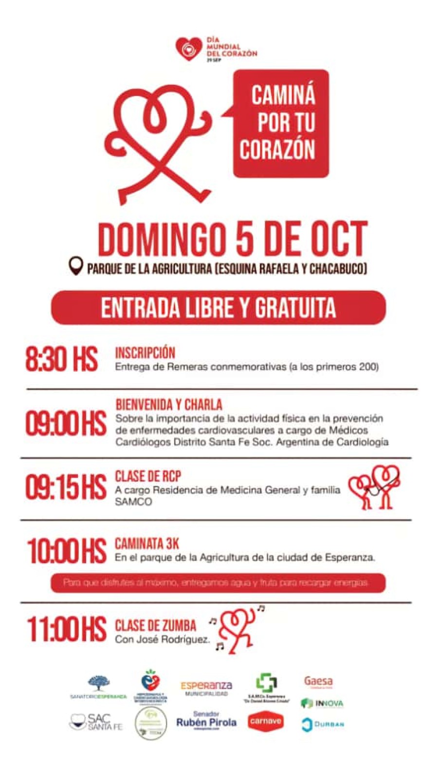 El programa de actividades para el próximo domingo