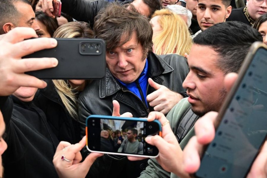 Milei en la campaña de 2023 en Santa Fe.