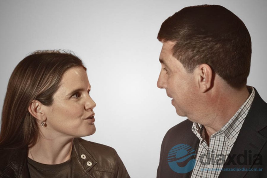 La candidata a diputada y el senador provincial