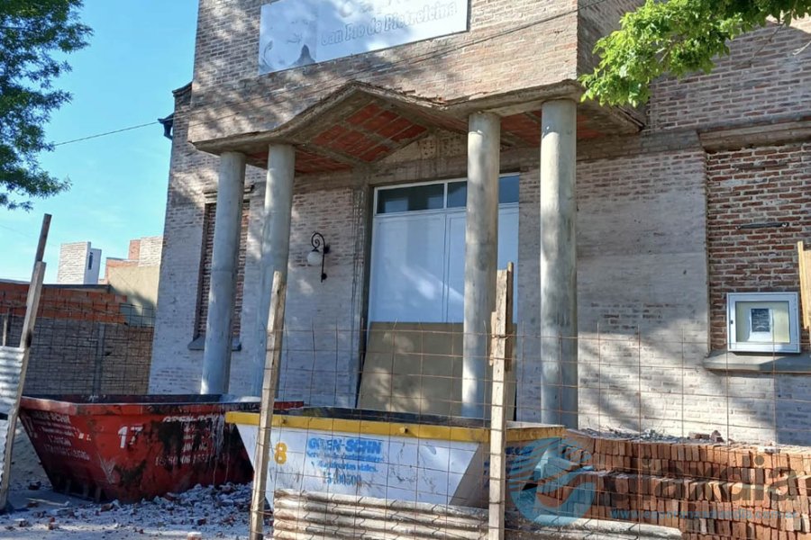 Las obras ya se observan en el frente del templo