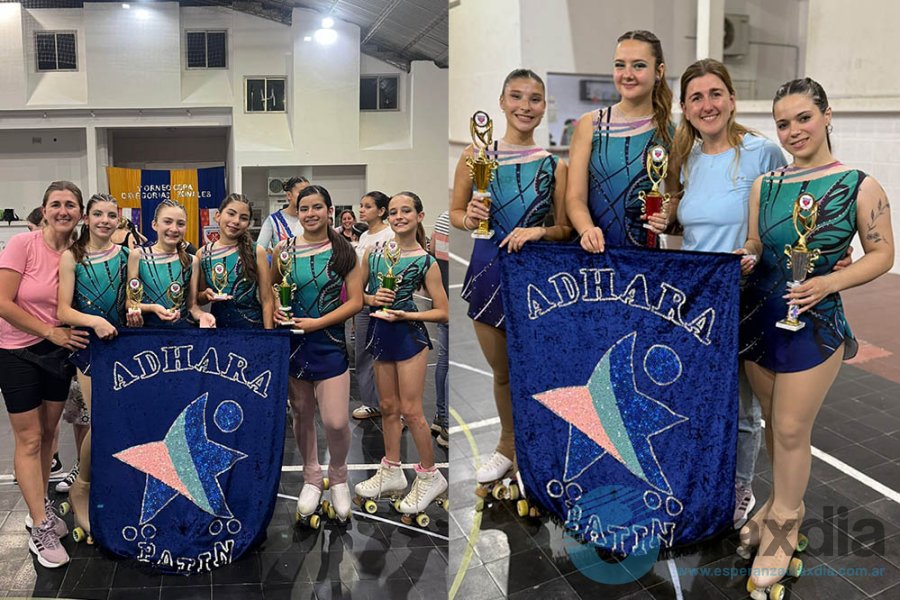 Algunas de las patinadoras que compitieron