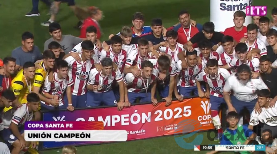 El festejo de los pibes de Unión de Santa Fe - Captura TV