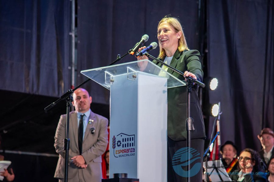 Scaglia en su mensaje en la Fiesta de la Agricultura - Prensa Municipalidad de Esperanza