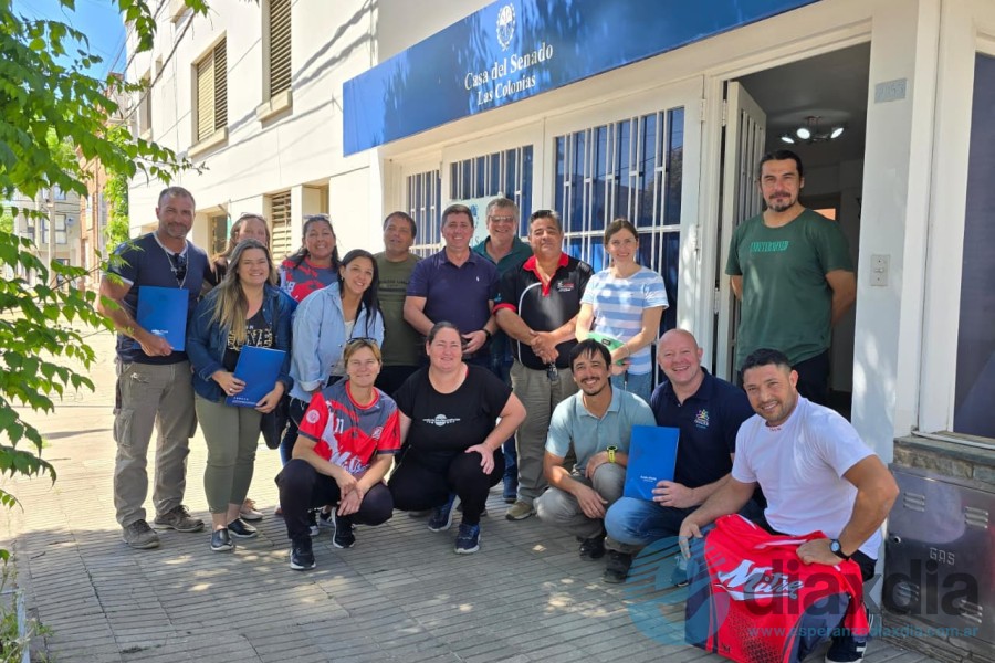 Los participantes del acto en la Casa del Senado