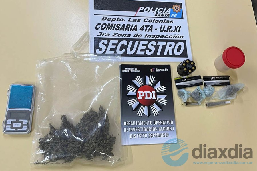 Los elementos secuestrados por la policía Los elementos secuestrados por la policía