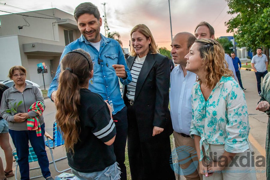 Pullaro y Scaglia en la recorrida con autoridades locales - Foto Prensa Municipalidad