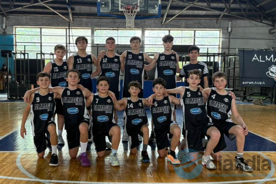Los U13 de Almagro en su visita a República