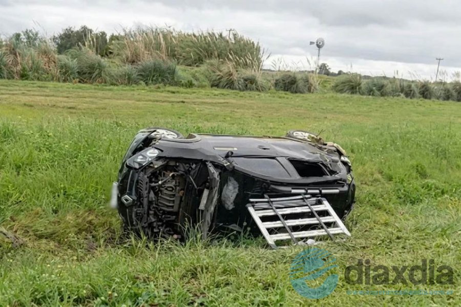 Así quedó el vehículo en la Autovía 19